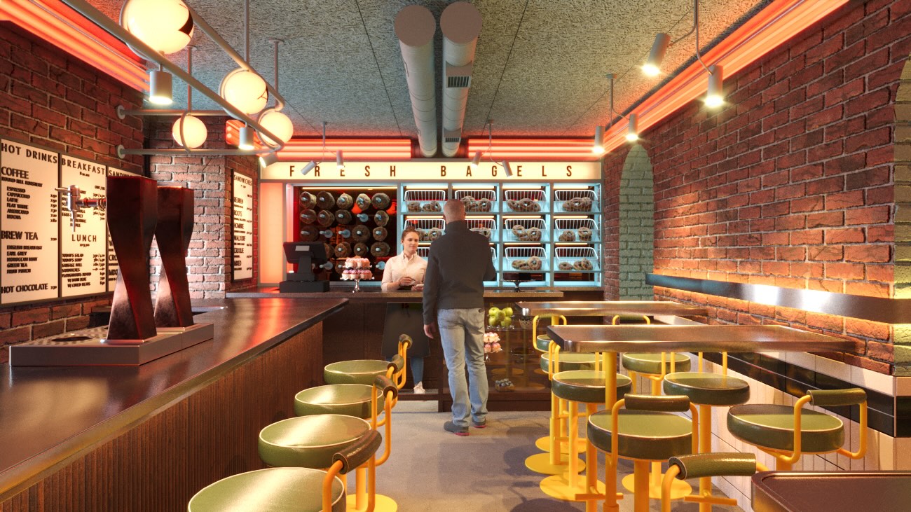 Mazal Bagels: Proyecto Triscaideca de interiorismo y arquitectura