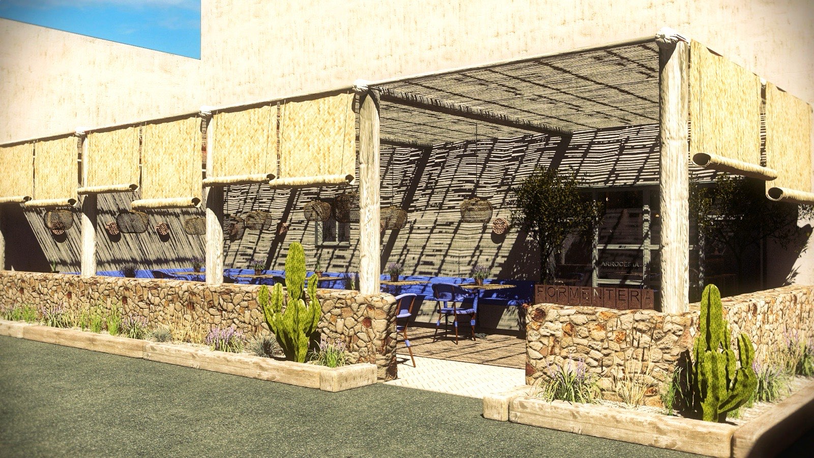 Formentera, restaurante en Madrid. Interiorismo de Triscaideca (foto 1)