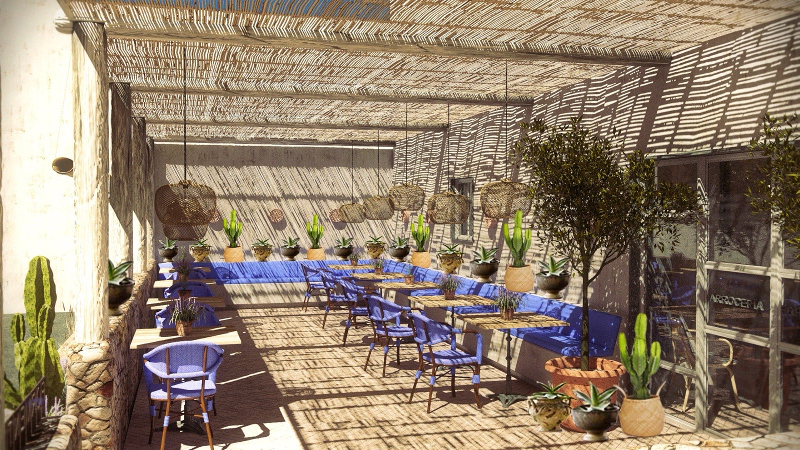 Formentera, restaurante en Madrid. Interiorismo de Triscaideca (foto 2)