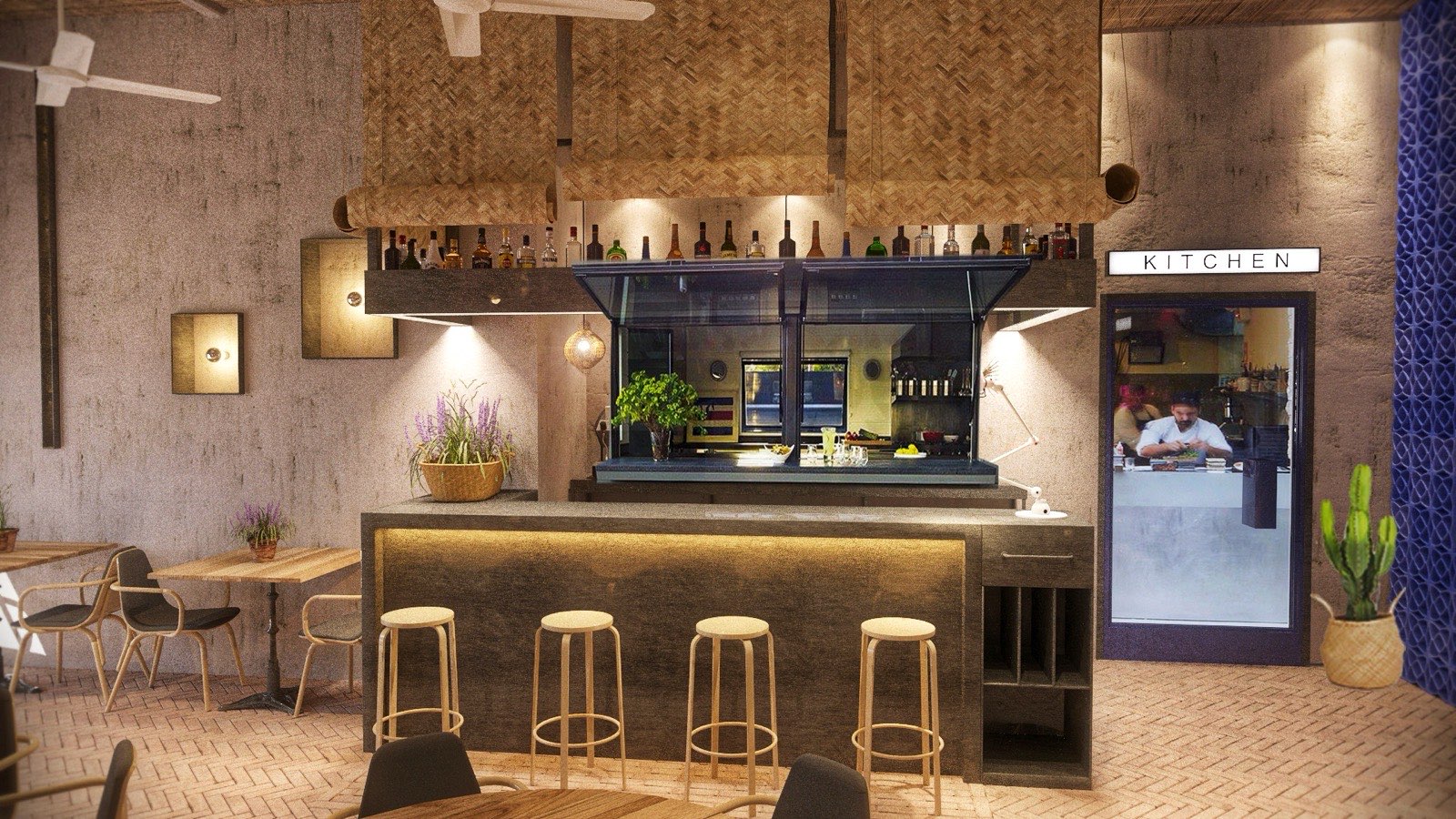 Formentera, restaurante en Madrid. Interiorismo de Triscaideca (foto 4)