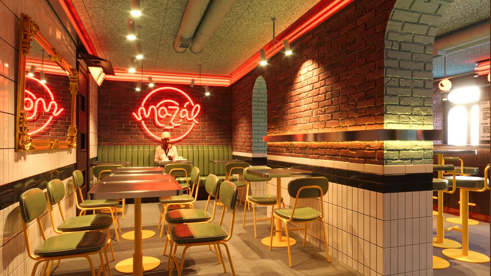 Mazal Bagels, restaurante en Madrid. Interiorismo de Triscaideca (foto 2)