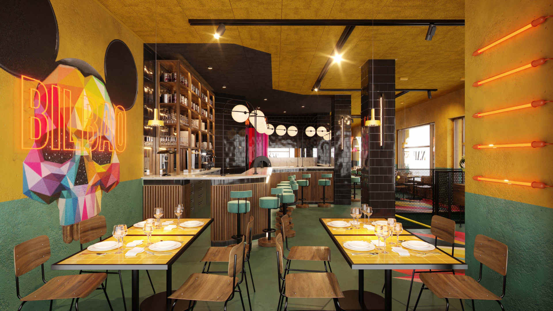 NAP Bilbao, pizzería en Bilbao: proyecto de interiorismo de Triscaideca