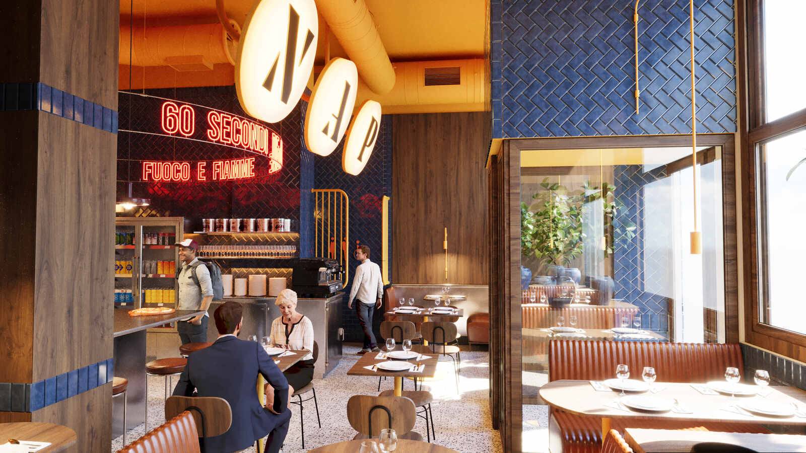 NAP Río, pizzería en Madrid. Interiorismo de Triscaideca (foto 2)