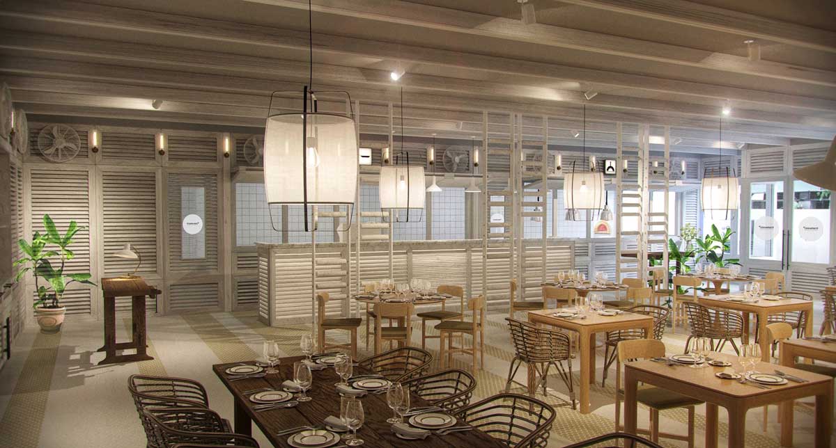 Tramonti, restaurante en Girona. Interiorismo de Triscaideca (foto 2)